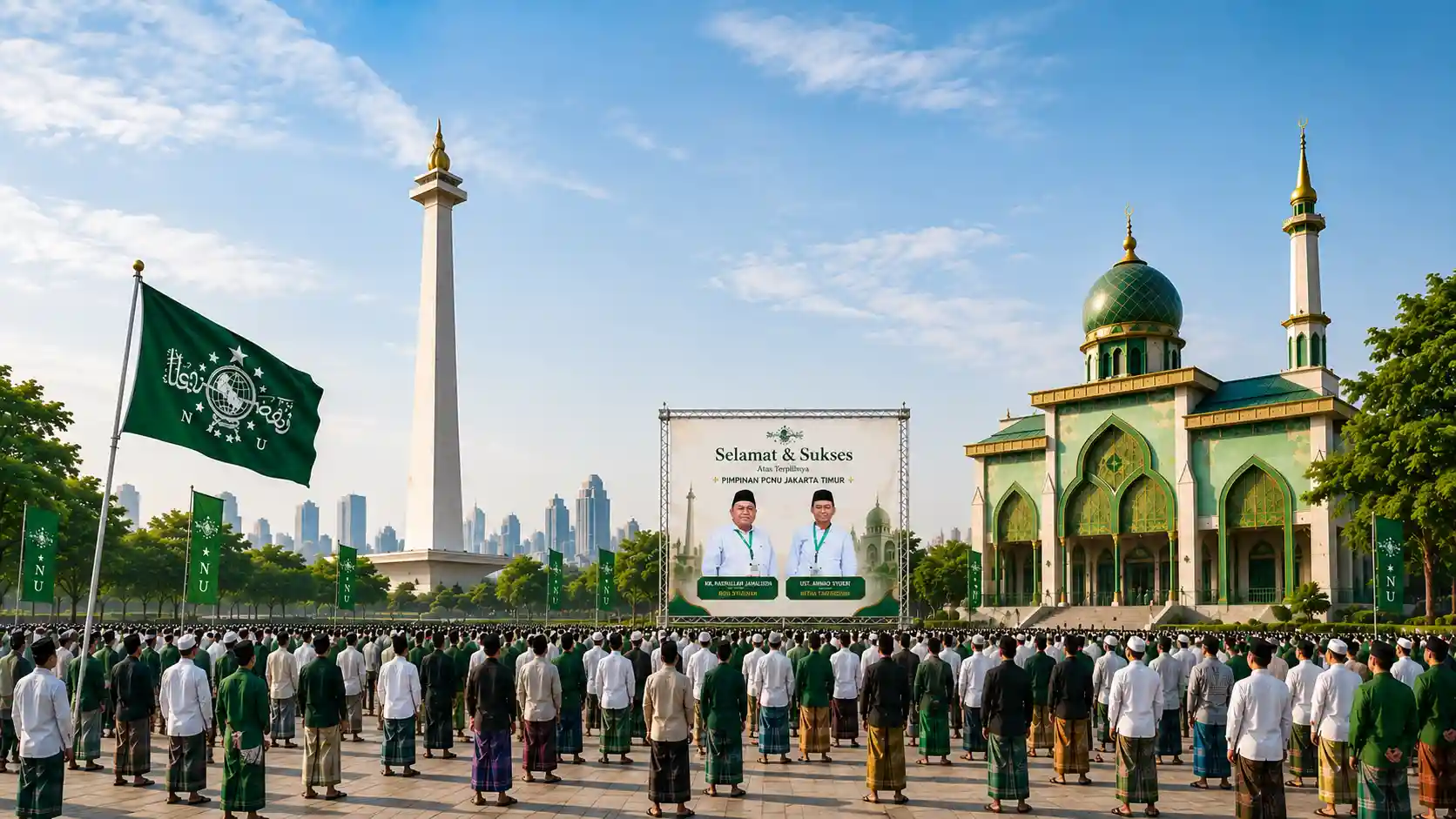 Kebersamaan pengurus dan warga PCNU Pengurus Cabang Kabupaten Nias Barat